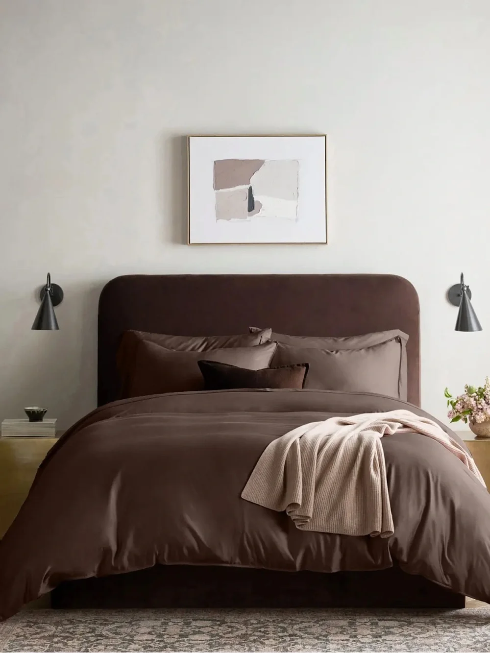 New Quince Bamboo Duvet Cover Set in Espresso Full/Queen Duvet cover & 2 shams